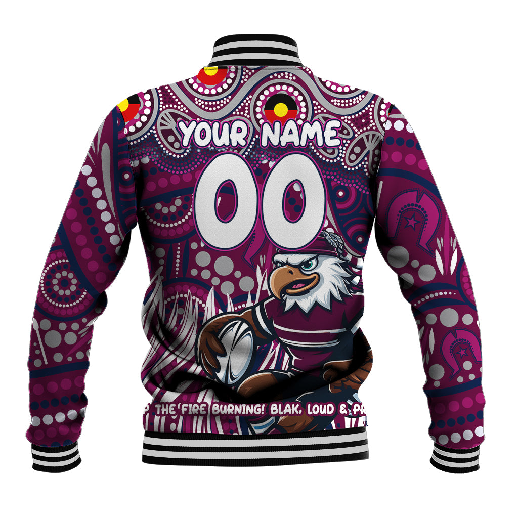 Custom Australia NAIDOC Week 2024 Baseball Jacket Sea Eagles Mascot Keep The Fire Burning