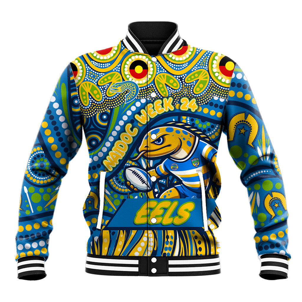 Custom Australia NAIDOC Week 2024 Baseball Jacket Parramatta Eels Mascot Keep The Fire Burning