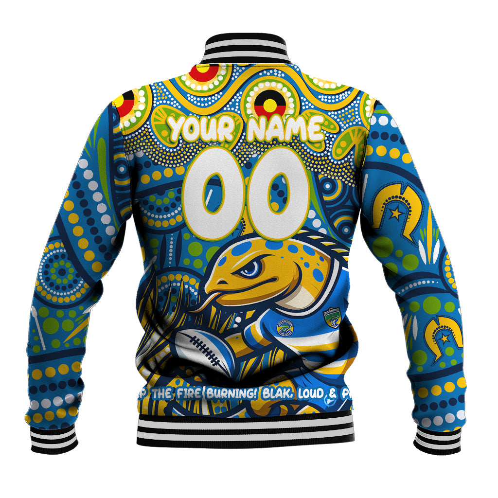 Custom Australia NAIDOC Week 2024 Baseball Jacket Parramatta Eels Mascot Keep The Fire Burning