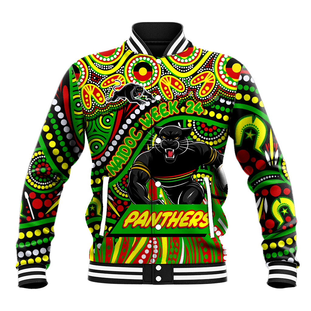 Custom Australia NAIDOC Week 2024 Baseball Jacket Penrith Panthers Mascot Keep The Fire Burning