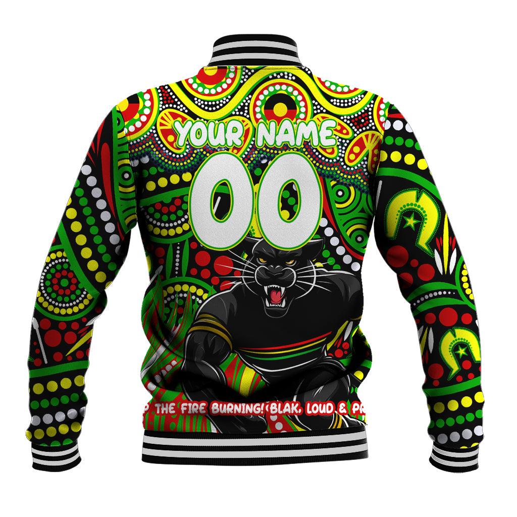 Custom Australia NAIDOC Week 2024 Baseball Jacket Penrith Panthers Mascot Keep The Fire Burning