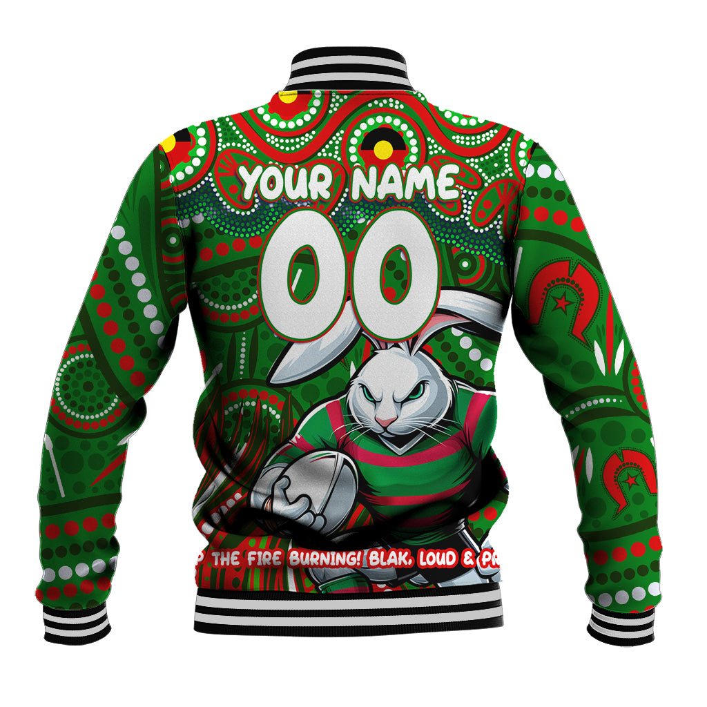 Custom Australia NAIDOC Week 2024 Baseball Jacket Rabbitohs Mascot Keep The Fire Burning