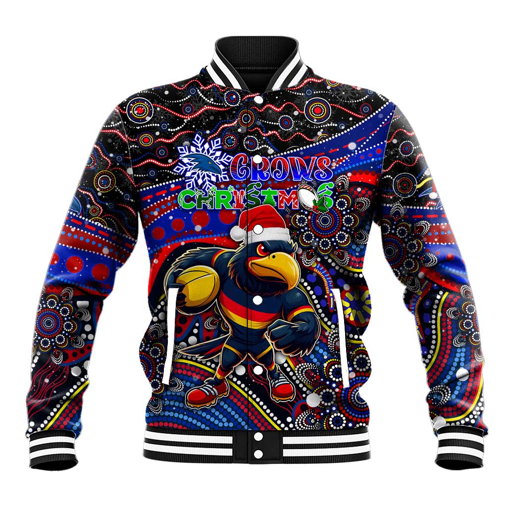 Merry Christmas AFL Adelaide Crows Baseball Jacket Aboriginal Santa Football Mascot