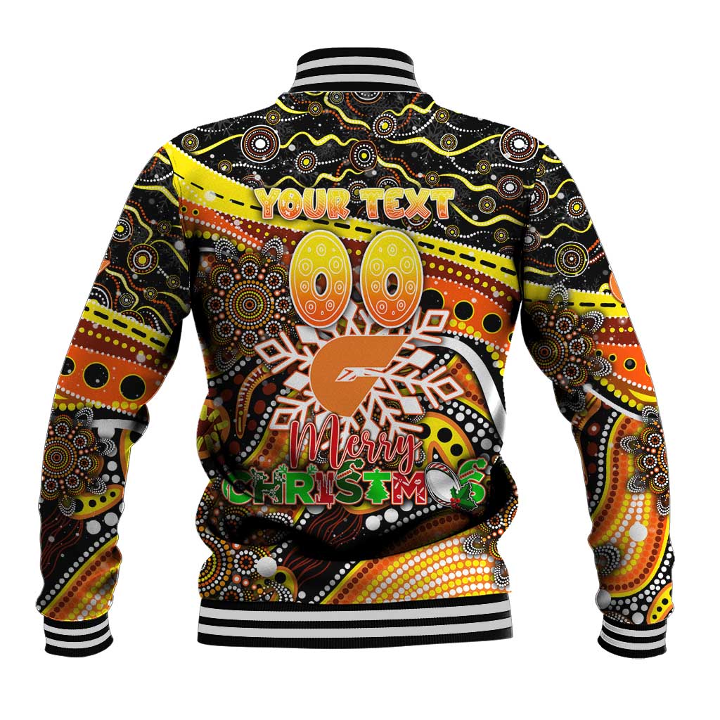 Merry Christmas AFL Giants Baseball Jacket Aboriginal Santa Football Mascot