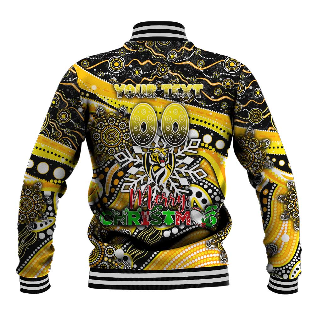 Merry Christmas AFL Richmond Tigers Baseball Jacket Aboriginal Santa Football Mascot