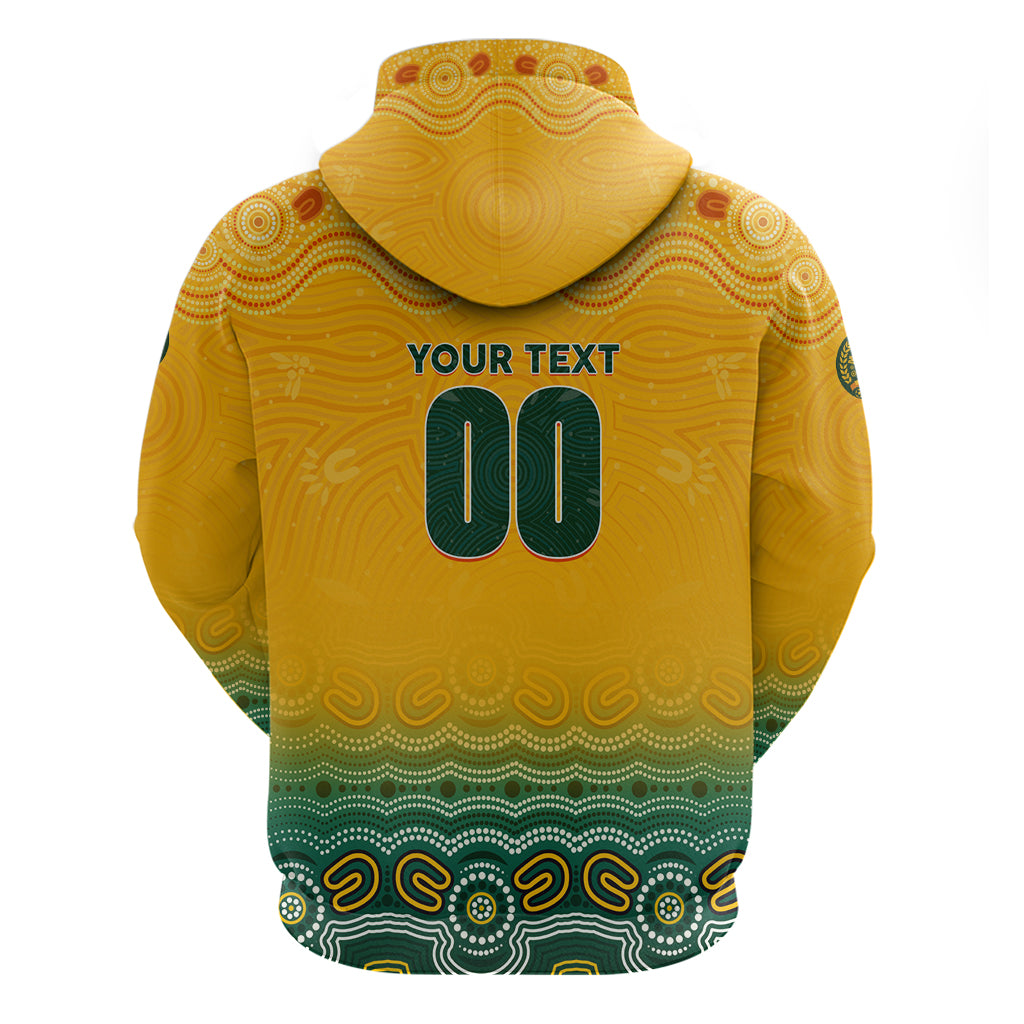 Personalised Australia Matildas Hoodie Tillies Aboriginal Simple Yellow