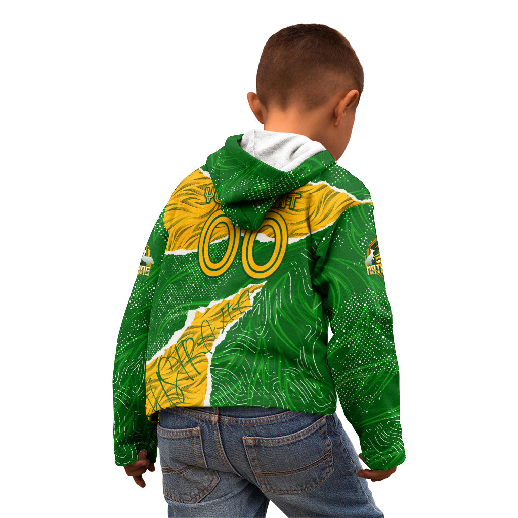 Personalised Matildas Kid Hoodie Australia Soccer Fingerprint