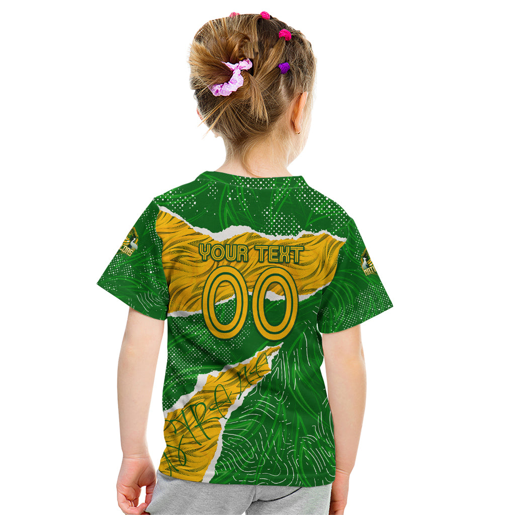 Personalised Matildas Kid T Shirt Australia Soccer Fingerprint