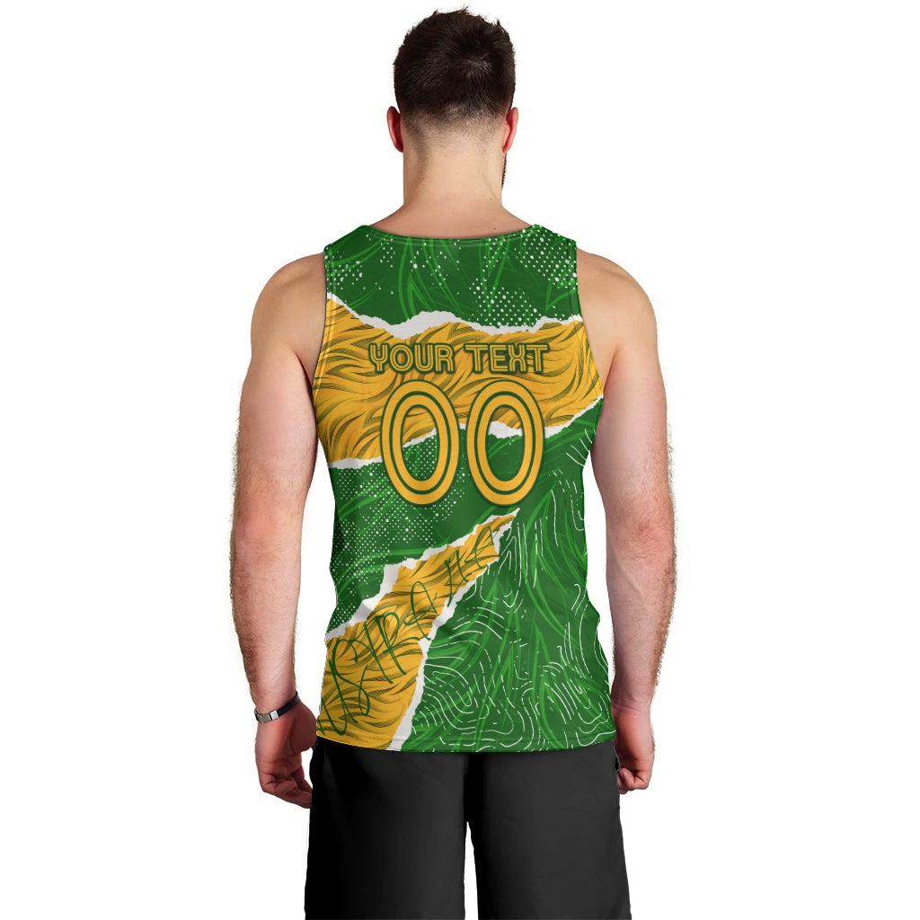 Personalised Matildas Men Tank Top Australia Soccer Fingerprint