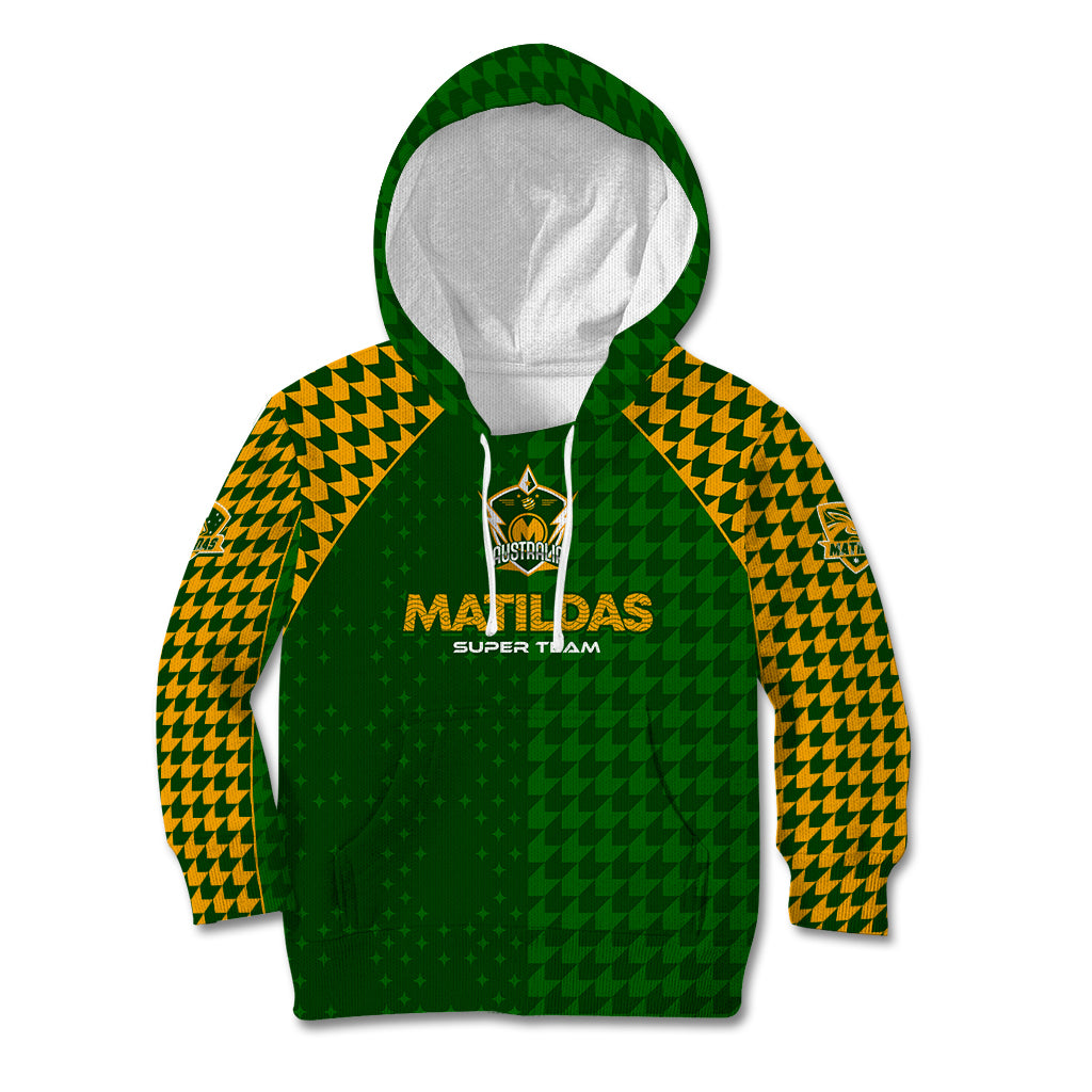 Personalised Australia Soccer Matildas Kid Hoodie Super Team