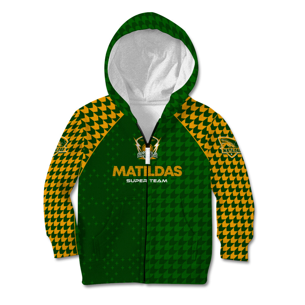 Personalised Australia Soccer Matildas Kid Hoodie Super Team