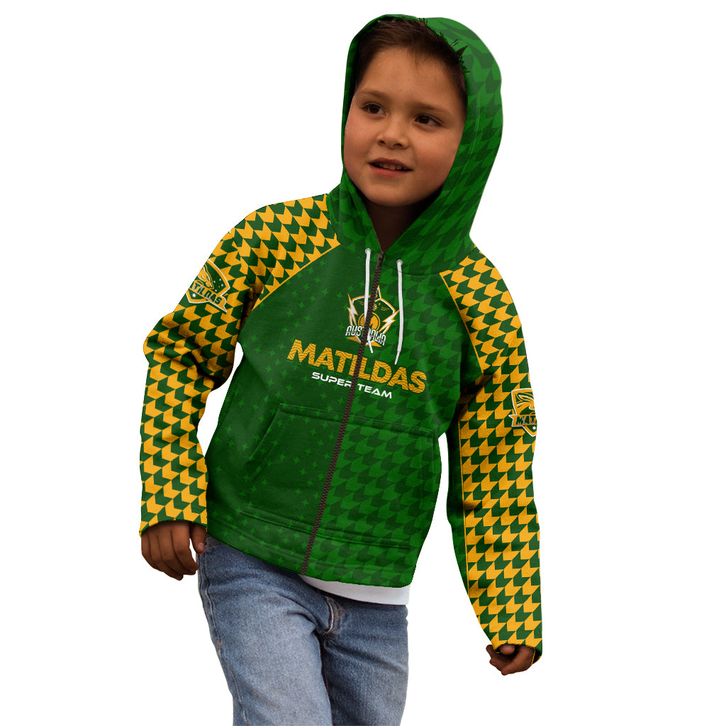 Personalised Australia Soccer Matildas Kid Hoodie Super Team