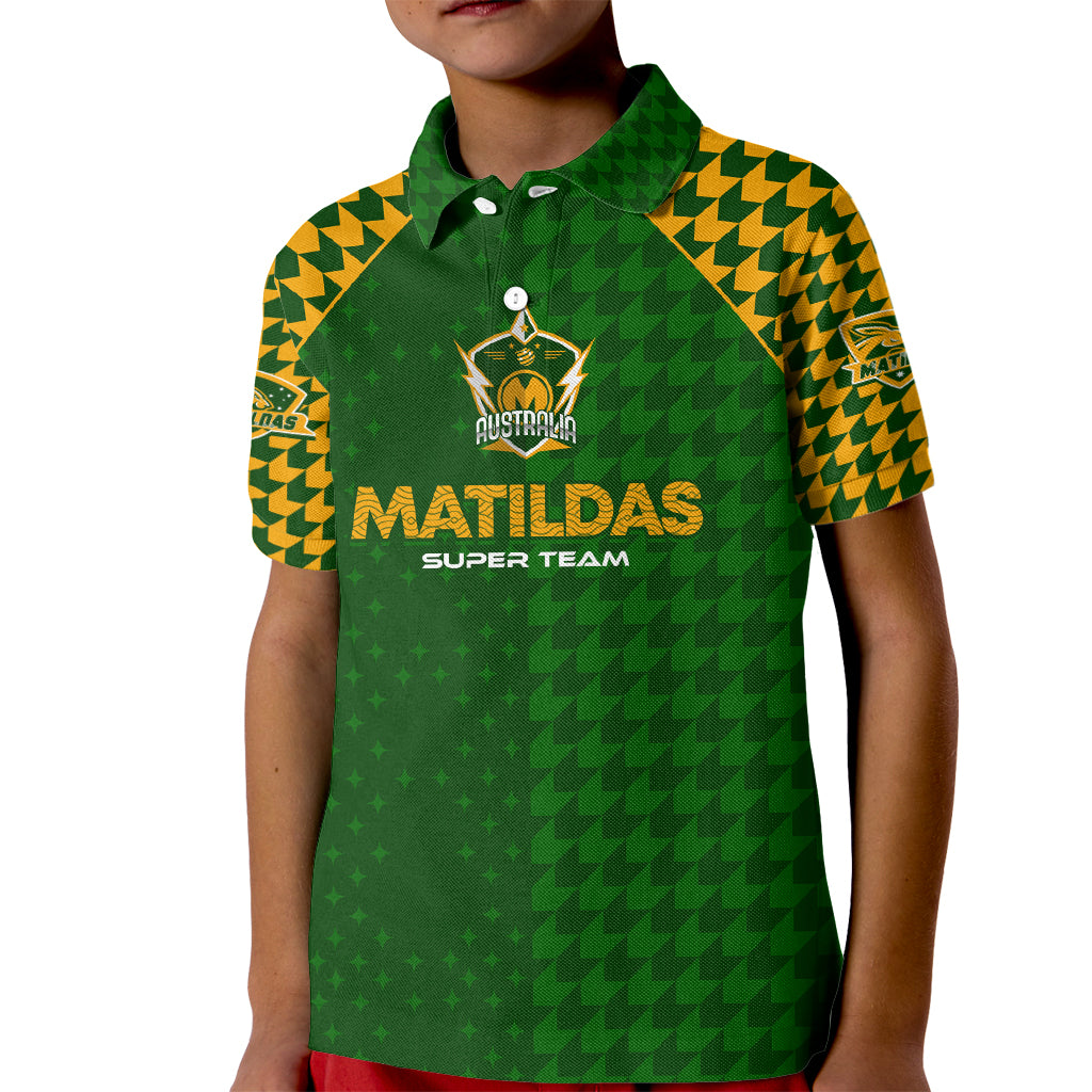 Personalised Australia Soccer Matildas Kid Polo Shirt Super Team