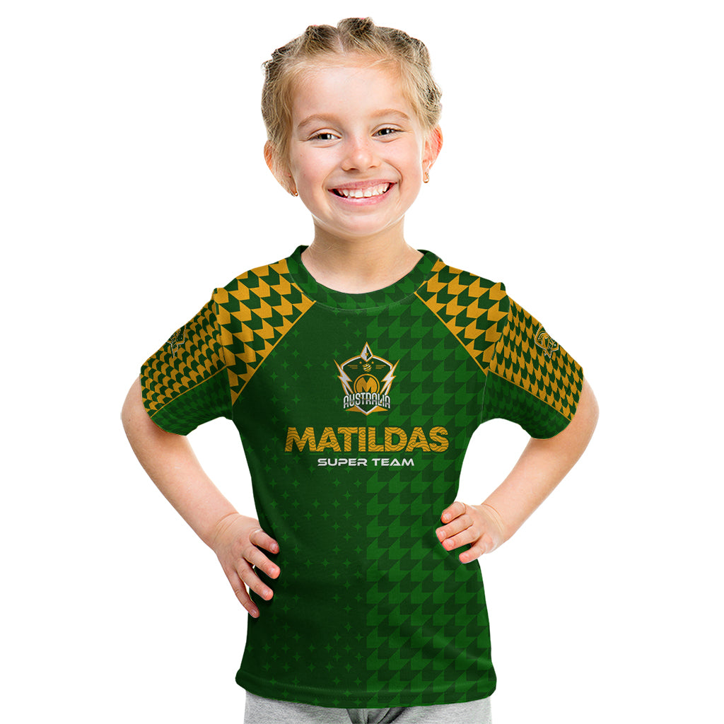 Personalised Australia Soccer Matildas Kid T Shirt Super Team