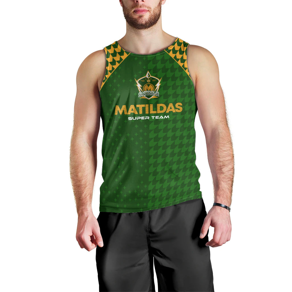 Personalised Australia Soccer Matildas Men Tank Top Super Team