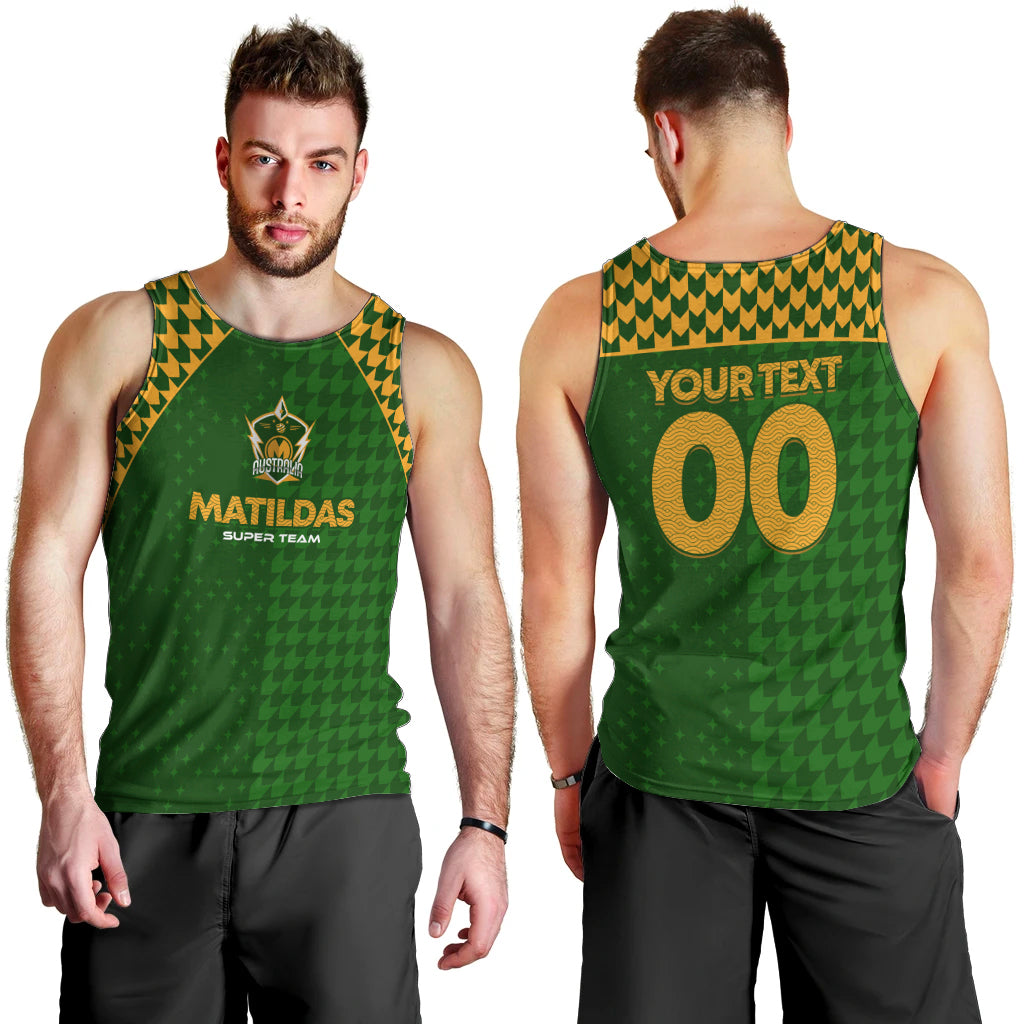 Personalised Australia Soccer Matildas Men Tank Top Super Team