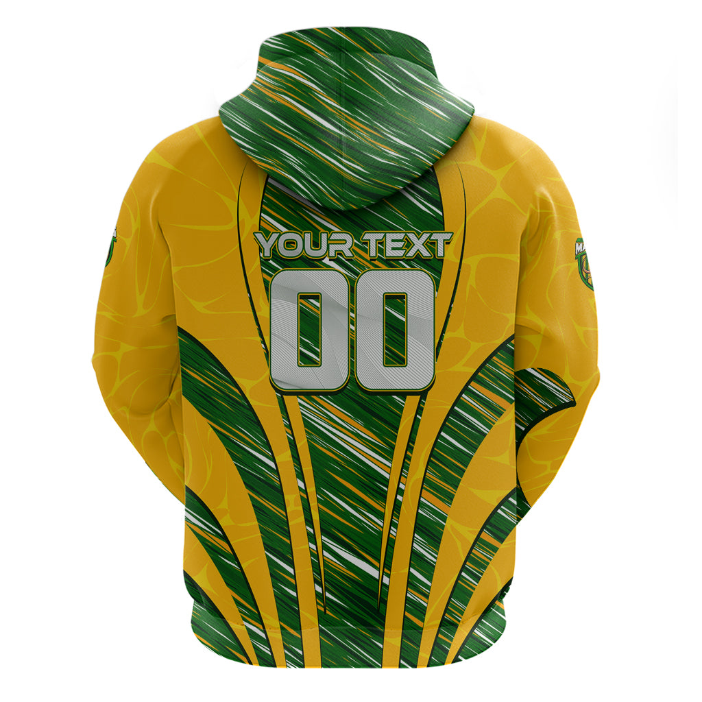 Personalised Australia Matildas Hoodie Abstract Line