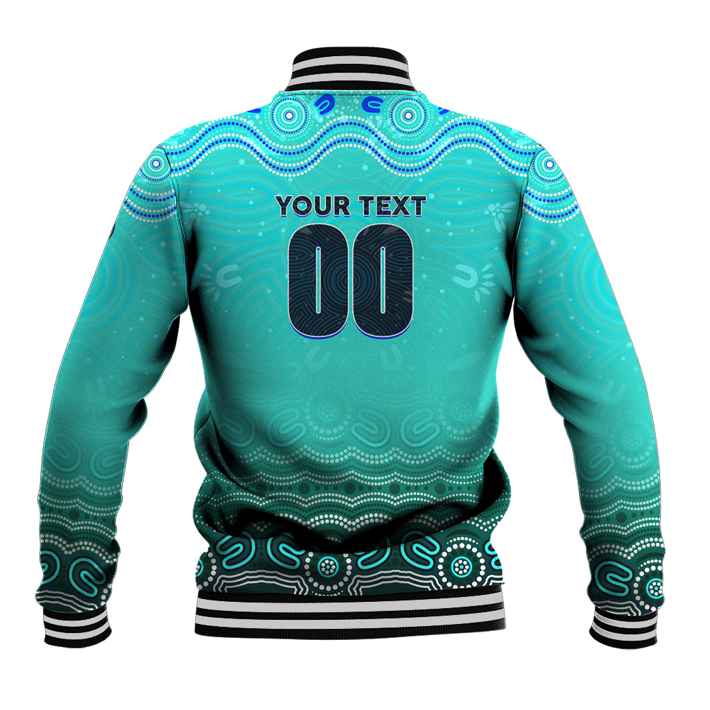 Personalised Australia Matildas Baseball Jacket Tillies Aboriginal Simple Turquoise