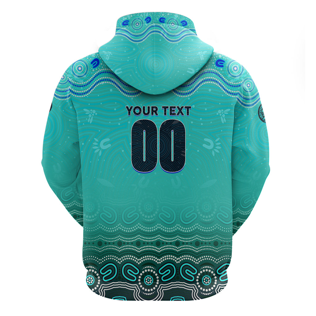 Personalised Australia Matildas Hoodie Tillies Aboriginal Simple Turquoise