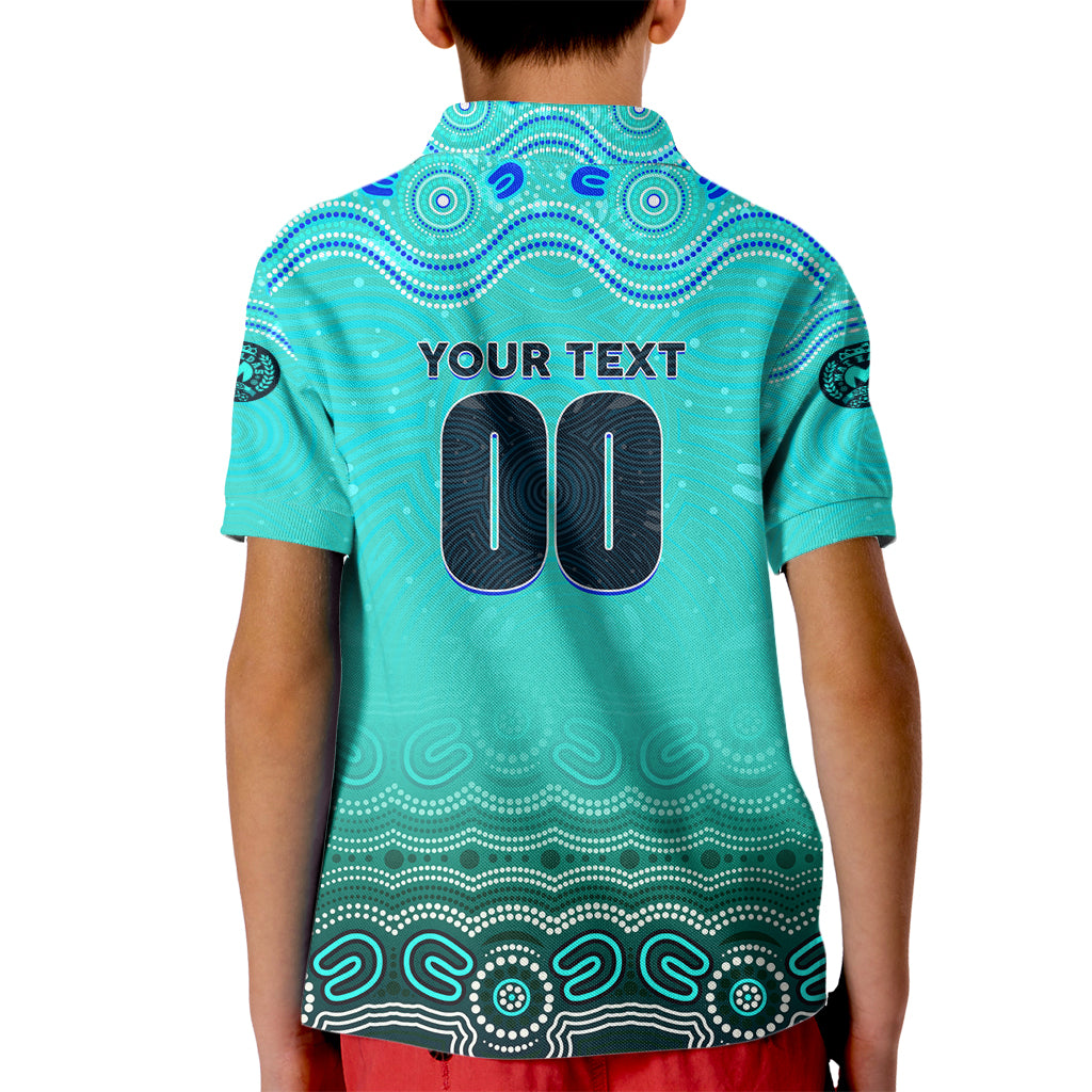 Personalised Australia Matildas Kid Polo Shirt Tillies Aboriginal Simple Turquoise