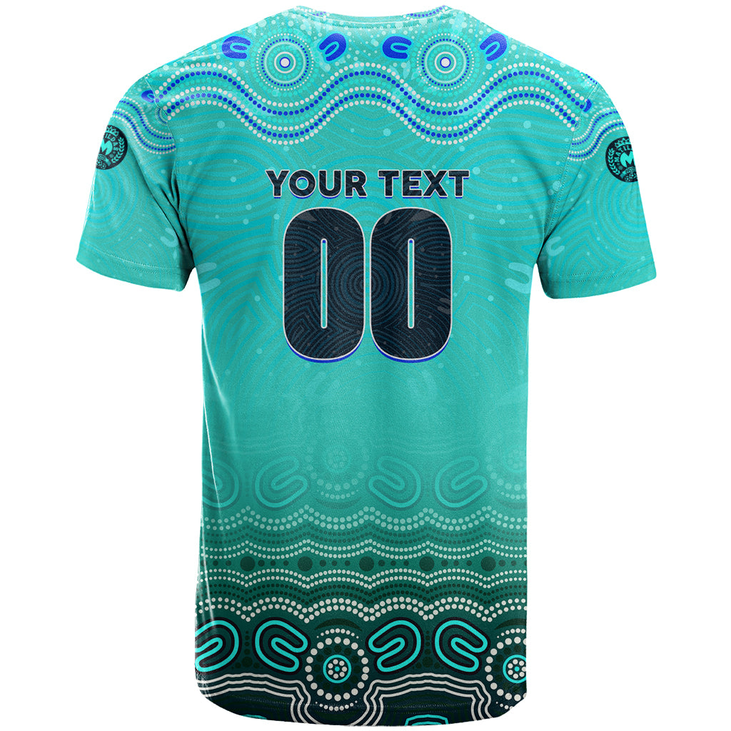 Personalised Australia Matildas T Shirt Tillies Aboriginal Simple Turquoise