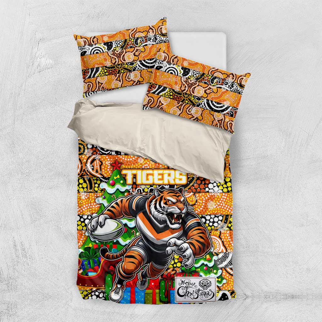 Tigers Rugby Merry Christmas Bedding Set Indigenous Australian Art