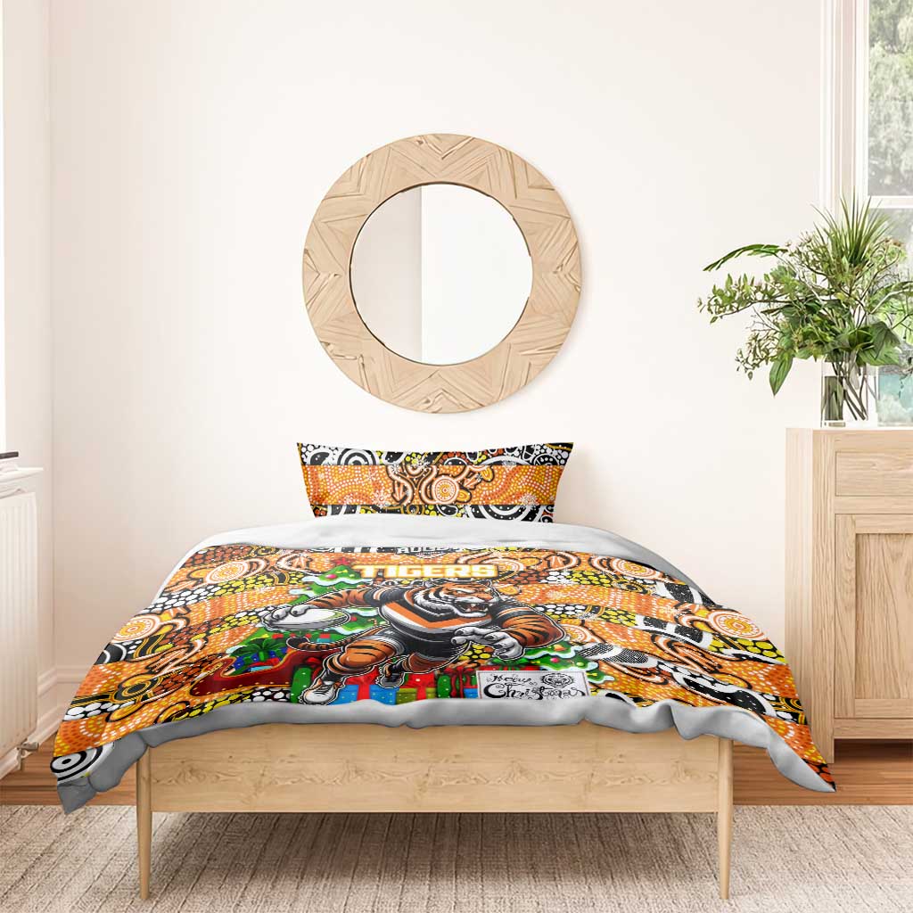 Tigers Rugby Merry Christmas Bedding Set Indigenous Australian Art