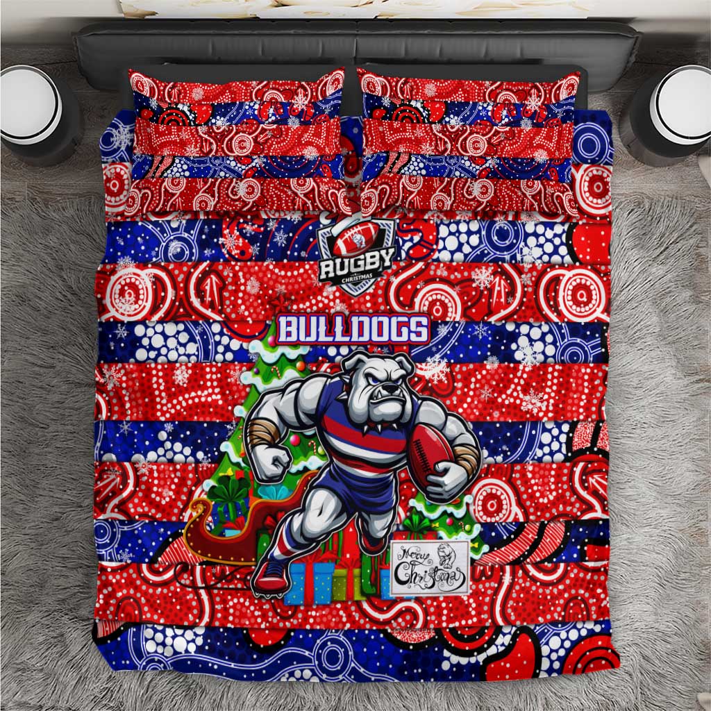 Bulldogs Football Merry Christmas Bedding Set Indigenous Australian Art