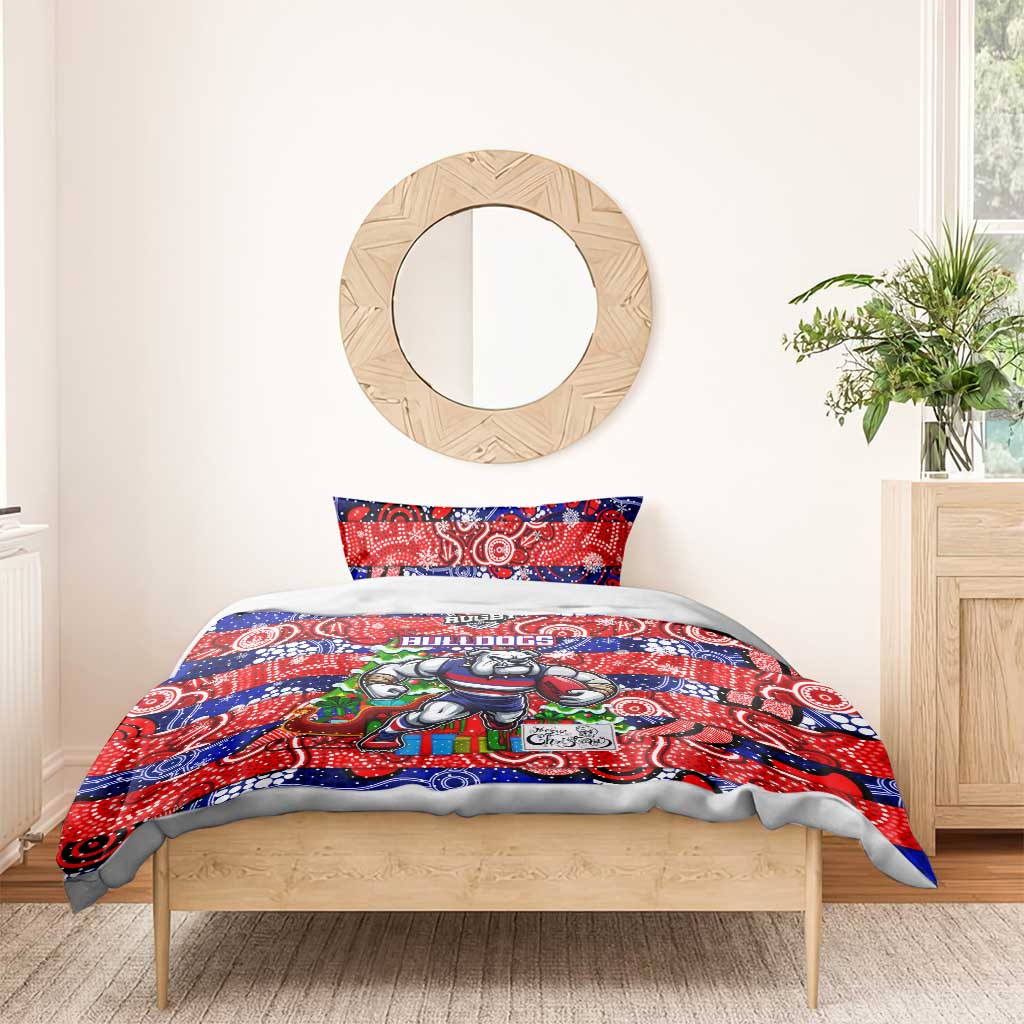 Bulldogs Football Merry Christmas Bedding Set Indigenous Australian Art