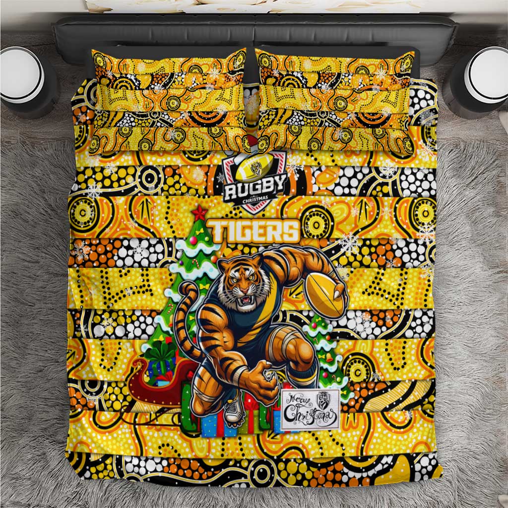 Richmond Tigers Football Merry Christmas Bedding Set Indigenous Australian Art