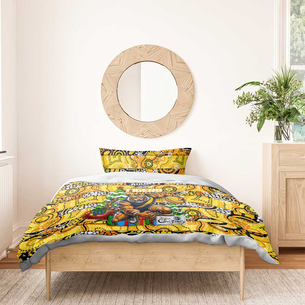 Richmond Tigers Football Merry Christmas Bedding Set Indigenous Australian Art