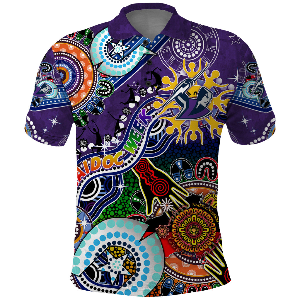 Personalised Storm NAIDOC Week 2024 Polo Shirt Australia Aboriginal Dot Painting