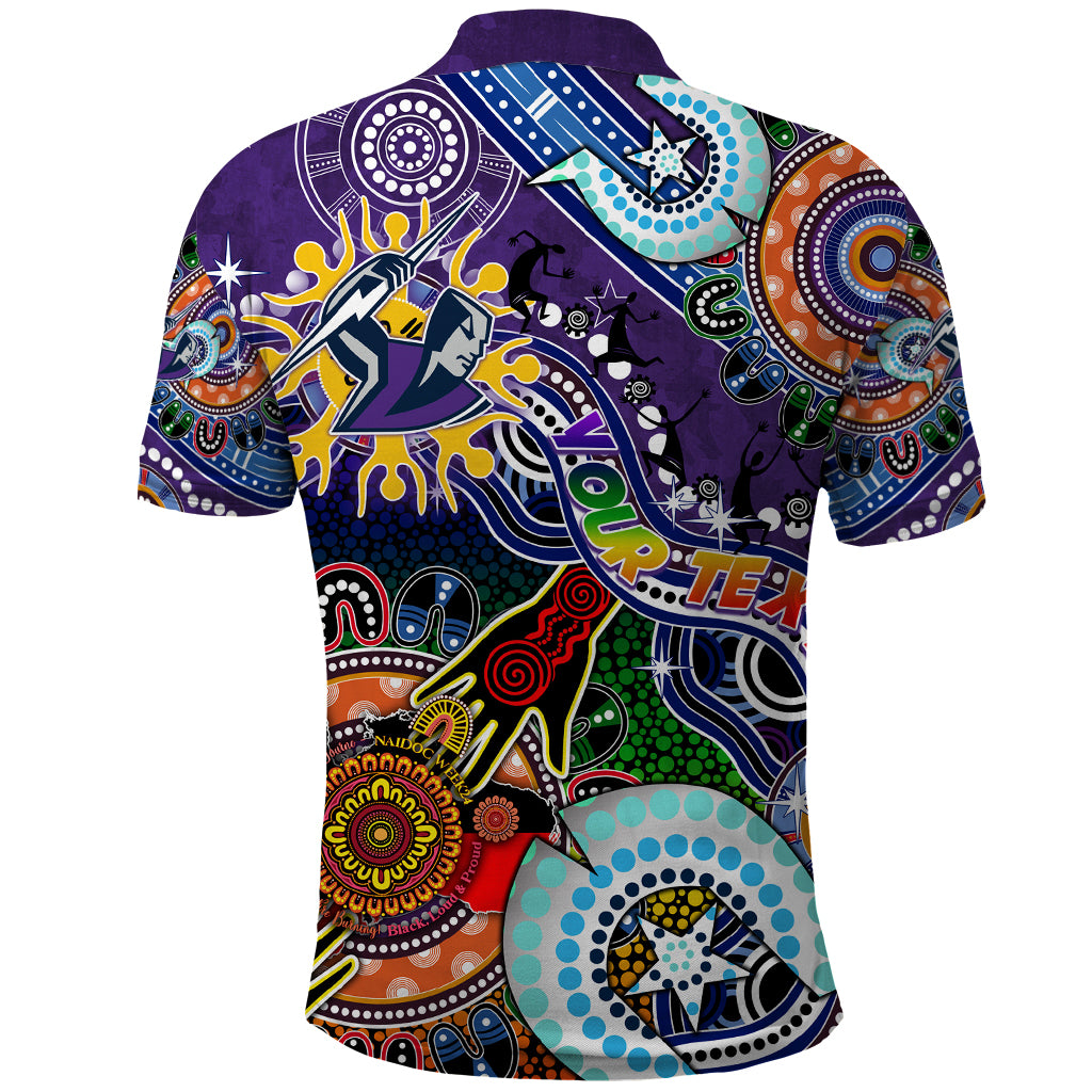 Personalised Storm NAIDOC Week 2024 Polo Shirt Australia Aboriginal Dot Painting