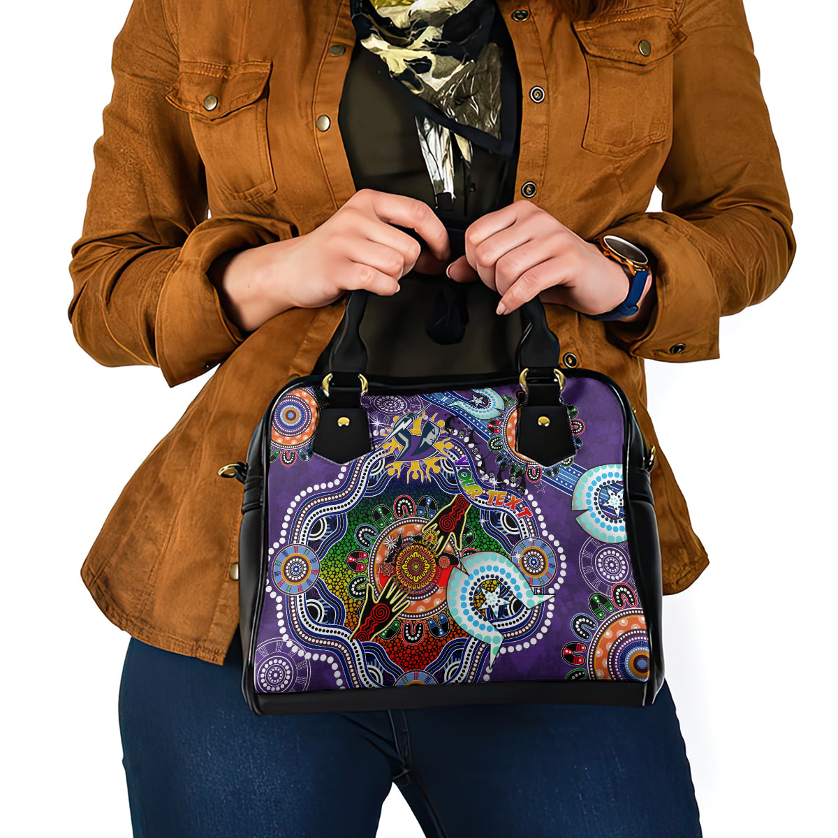 Personalised Storm NAIDOC Week 2024 Shoulder Handbag Australia Aboriginal Dot Painting