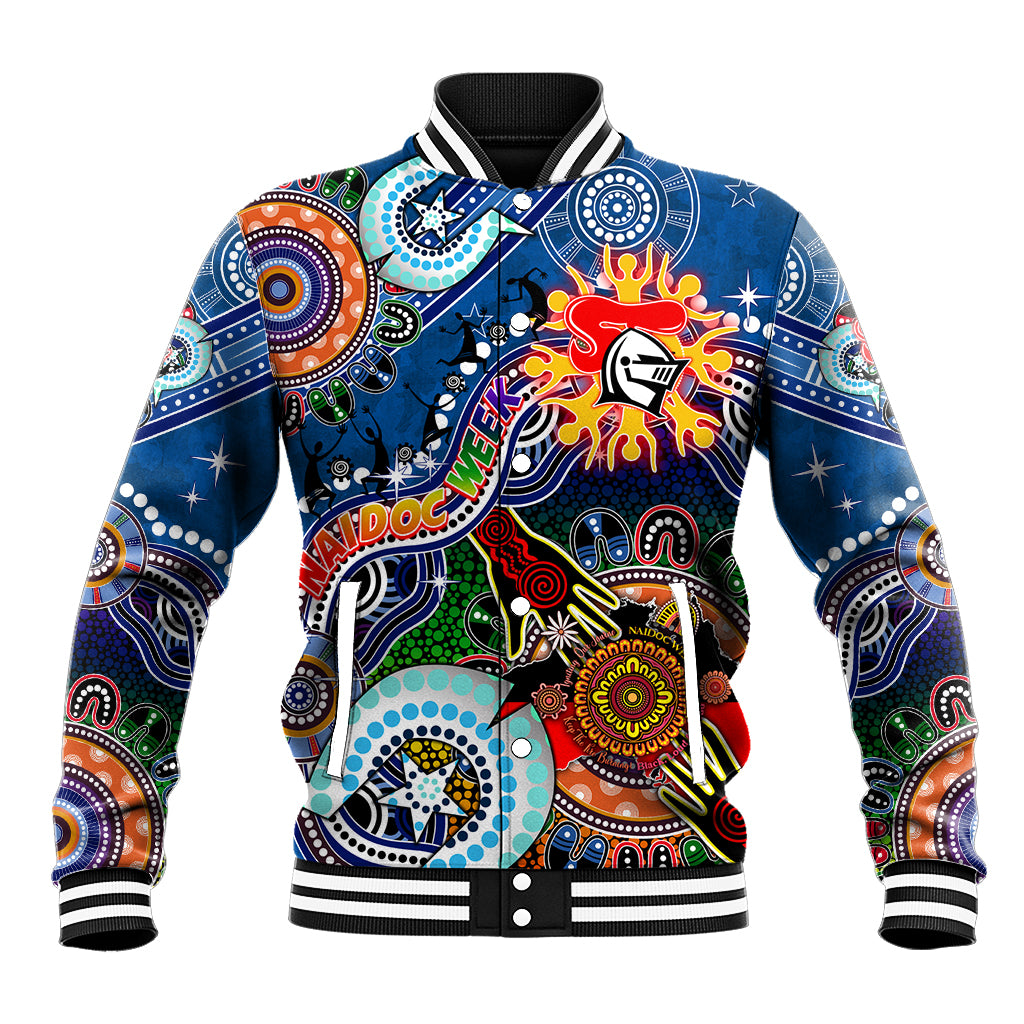 Personalised Knights NAIDOC Week 2024 Baseball Jacket Australia Aboriginal Dot Painting