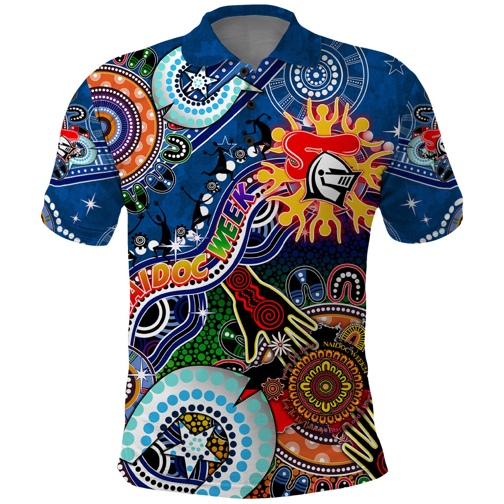 Personalised Knights NAIDOC Week 2024 Polo Shirt Australia Aboriginal Dot Painting