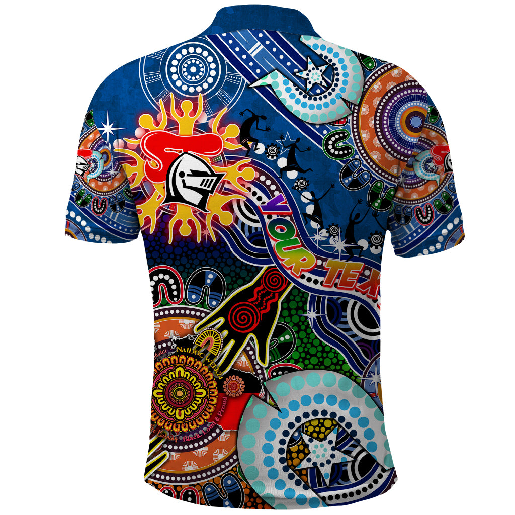 Personalised Knights NAIDOC Week 2024 Polo Shirt Australia Aboriginal Dot Painting