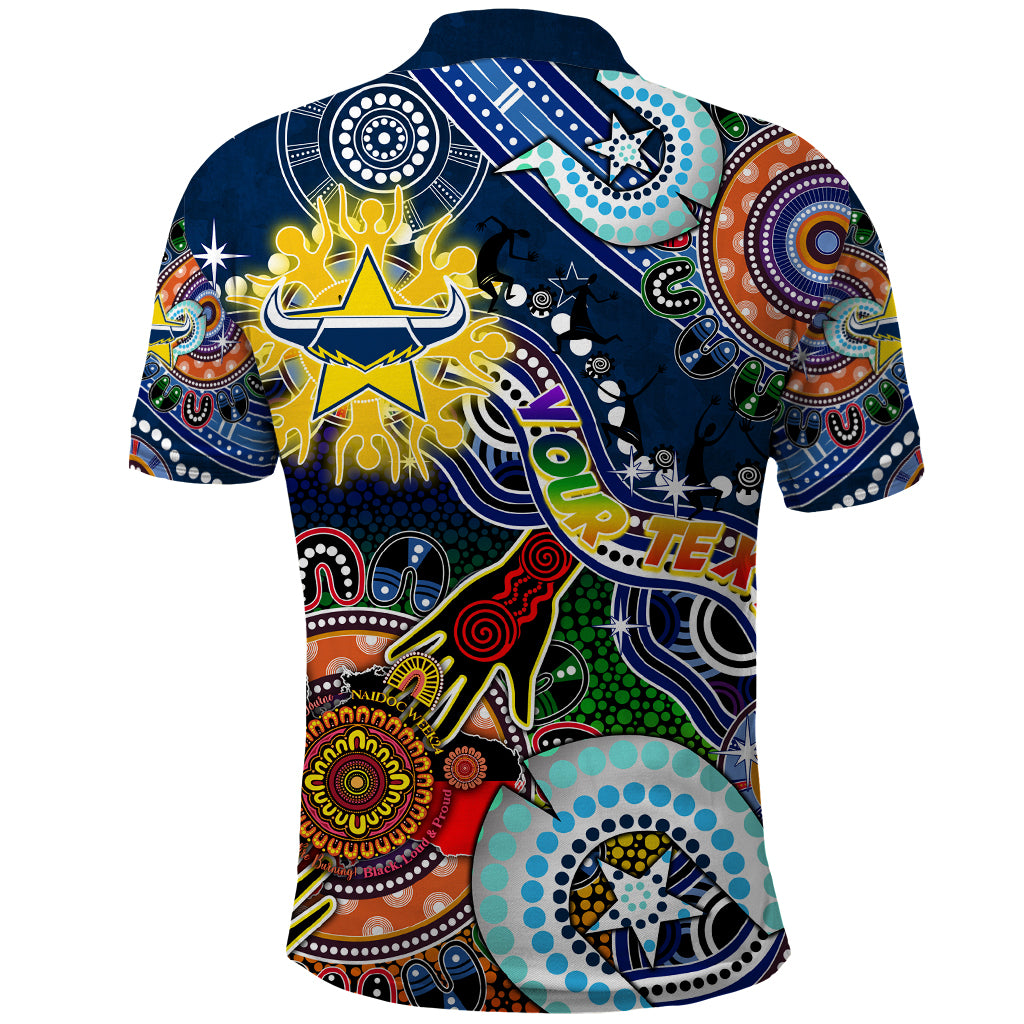 Personalised Cowboys NAIDOC Week 2024 Polo Shirt Australia Aboriginal Dot Painting