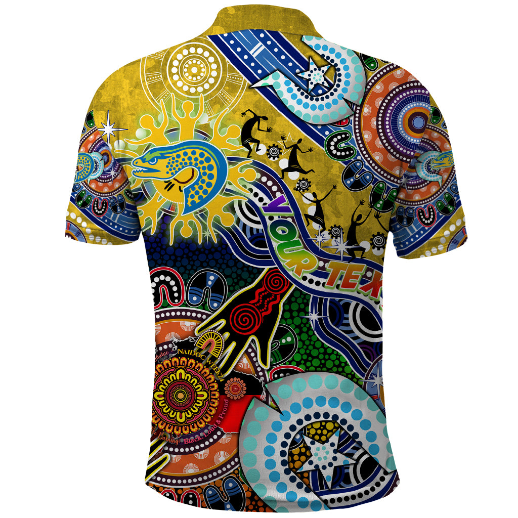 Personalised Eels NAIDOC Week 2024 Polo Shirt Australia Aboriginal Dot Painting