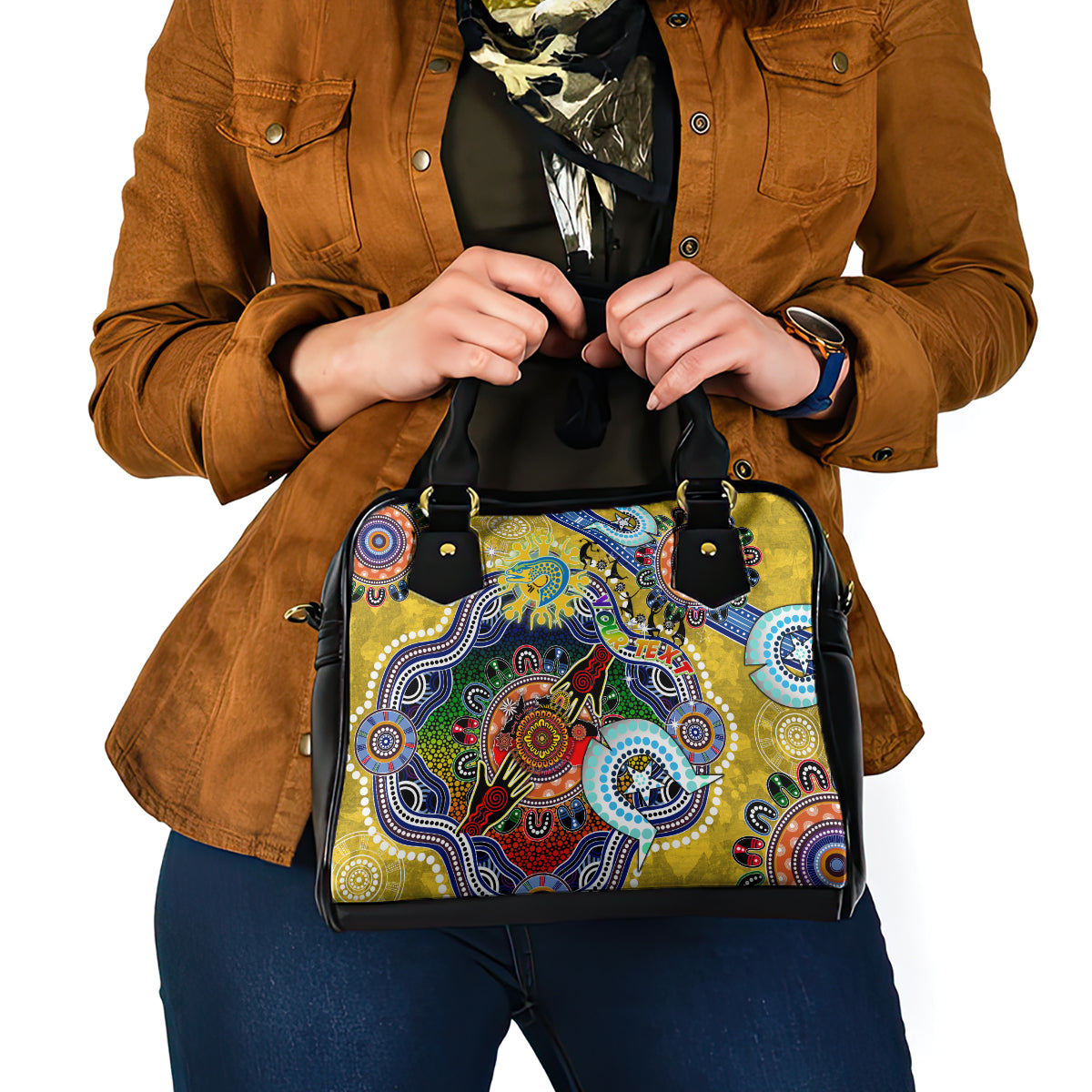 Personalised Eels NAIDOC Week 2024 Shoulder Handbag Australia Aboriginal Dot Painting