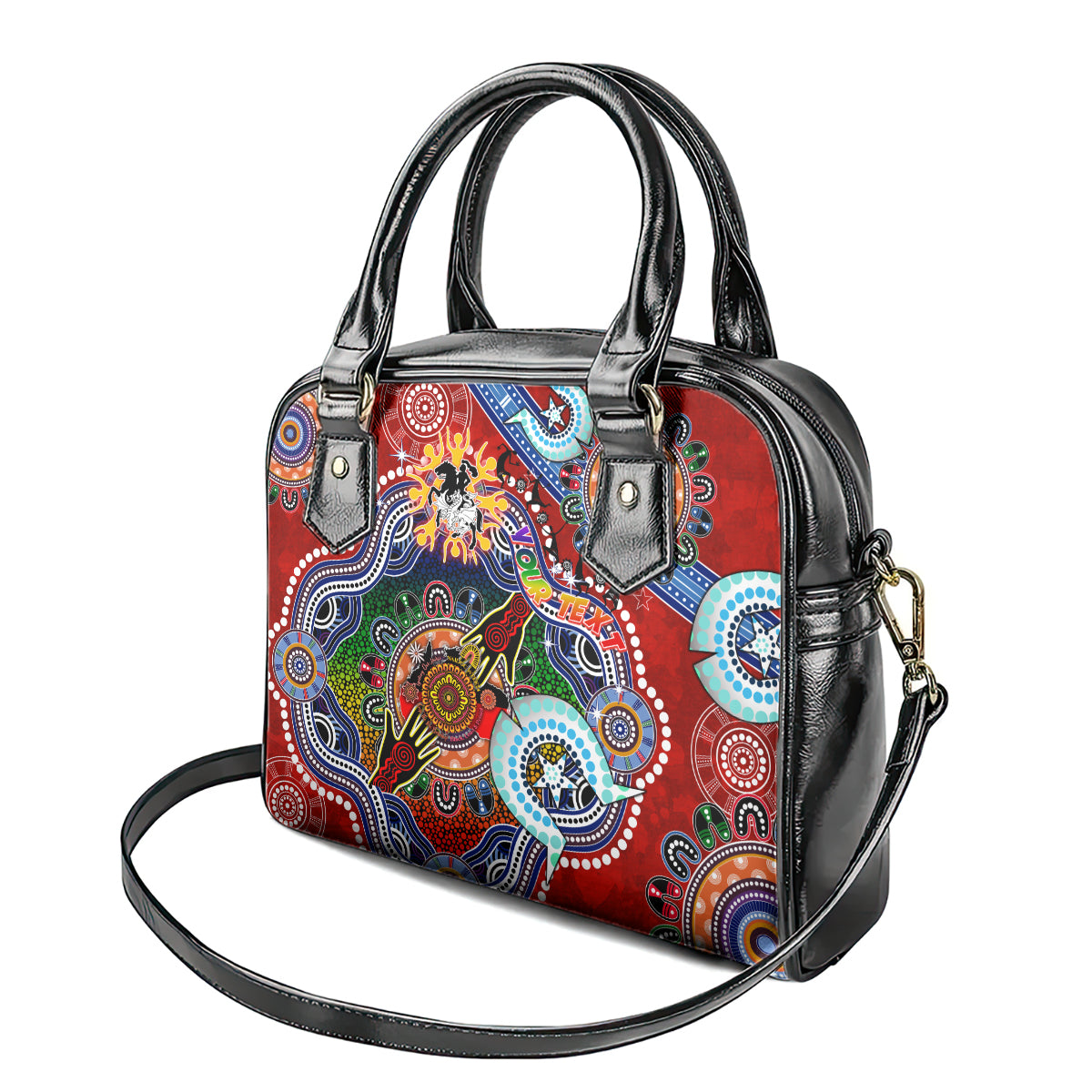 Personalised Dragons NAIDOC Week 2024 Shoulder Handbag Australia Aboriginal Dot Painting