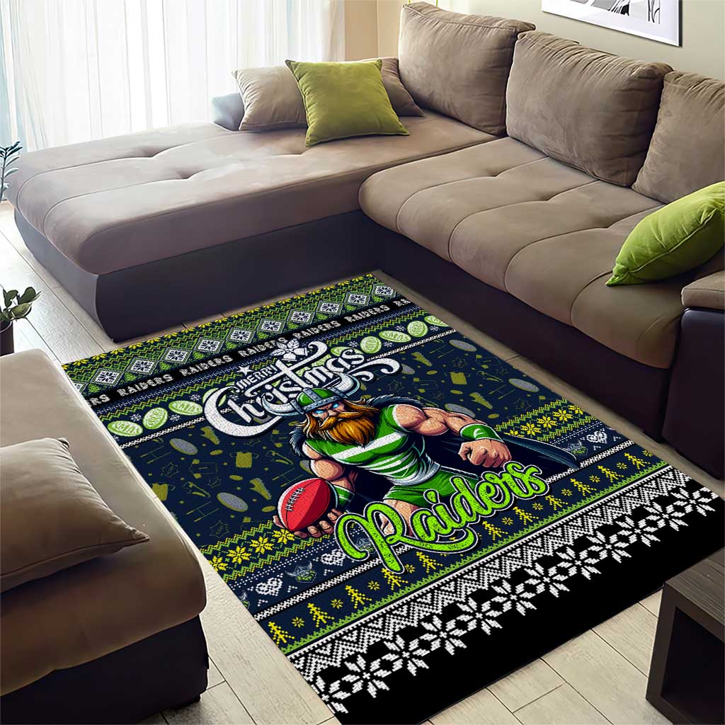 Raiders Rugby Xmas Area Rug Australia NRL Mascot