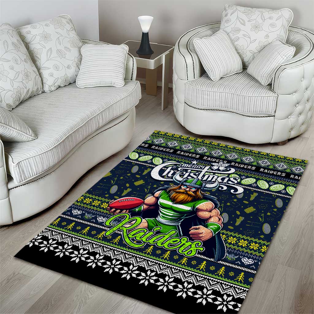 Raiders Rugby Xmas Area Rug Australia NRL Mascot