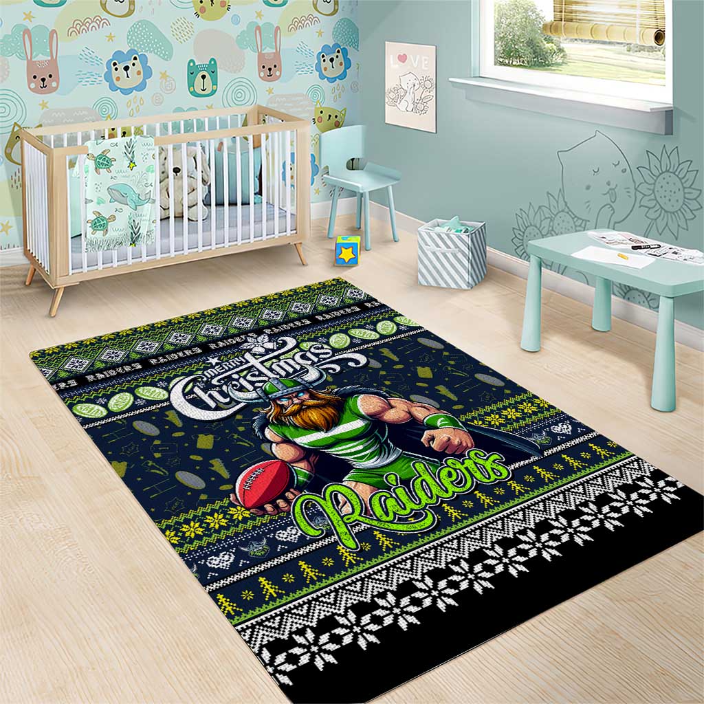 Raiders Rugby Xmas Area Rug Australia NRL Mascot