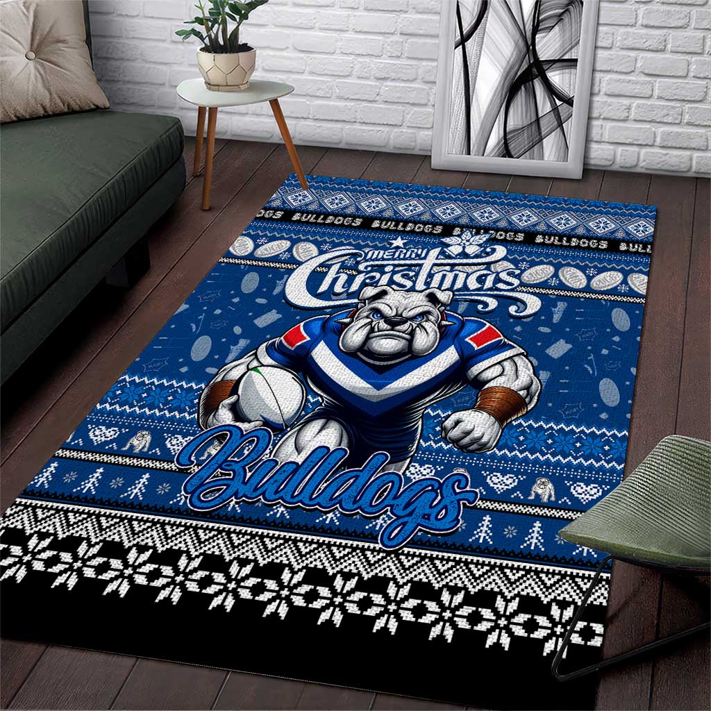 Bulldogs Rugby Xmas Area Rug Australia NRL Mascot