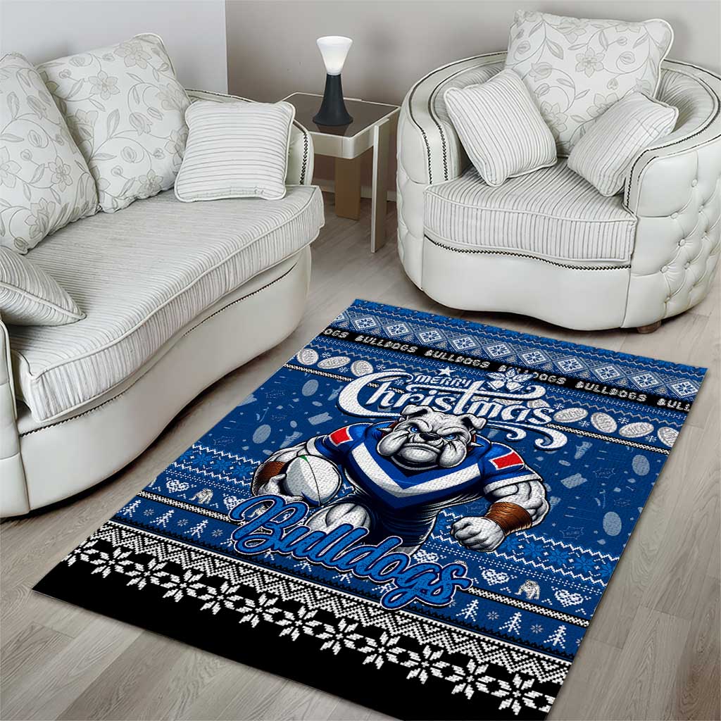 Bulldogs Rugby Xmas Area Rug Australia NRL Mascot