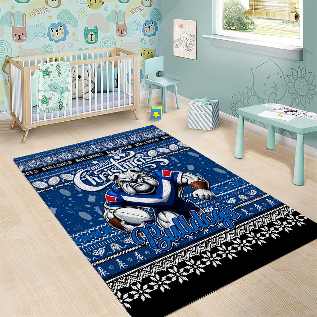 Bulldogs Rugby Xmas Area Rug Australia NRL Mascot