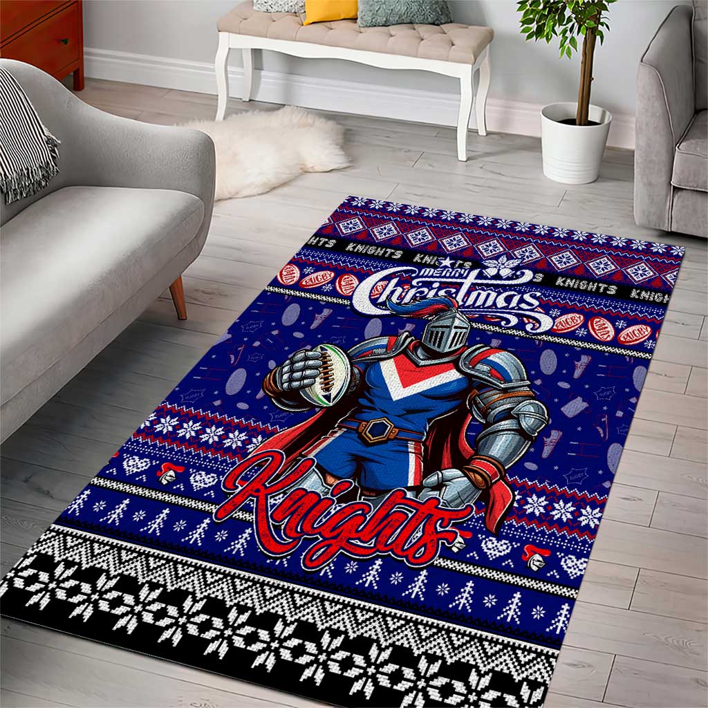 Knights Rugby Xmas Area Rug Australia NRL Mascot