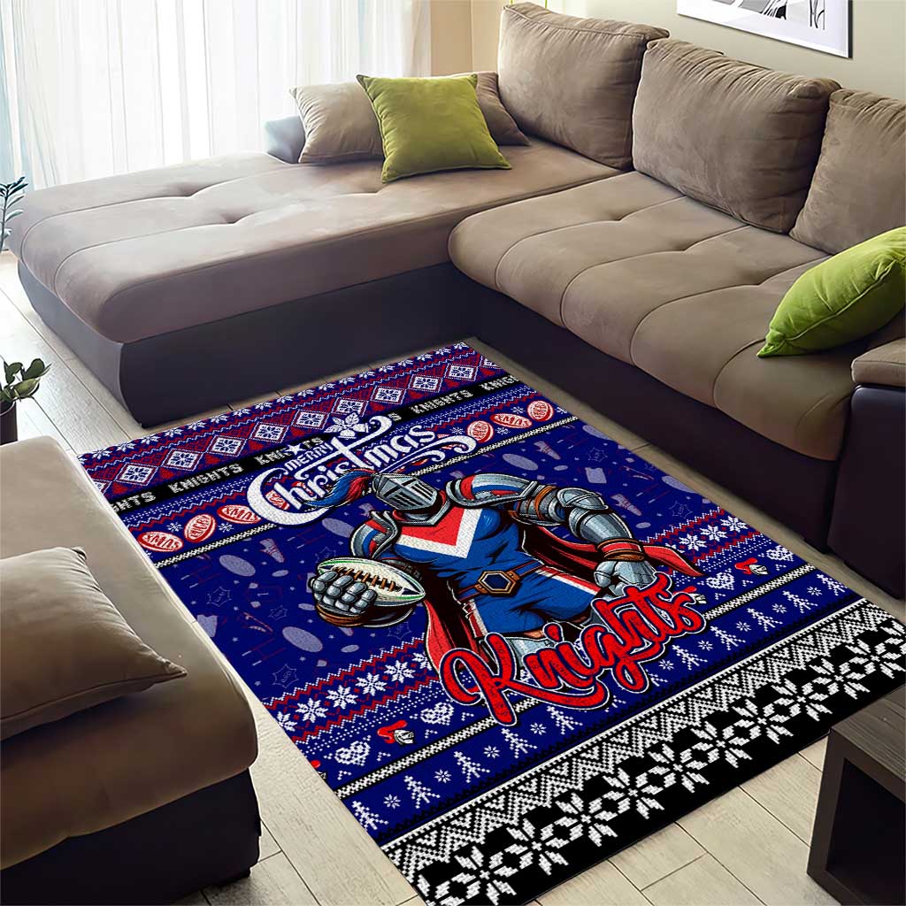 Knights Rugby Xmas Area Rug Australia NRL Mascot