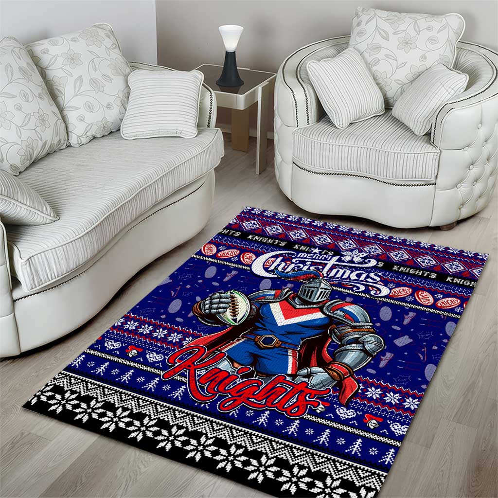 Knights Rugby Xmas Area Rug Australia NRL Mascot